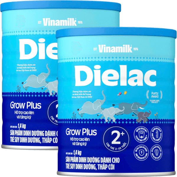 Combo 2 Sữa bột Dielac Grow Plus 2+ HT 1400g
