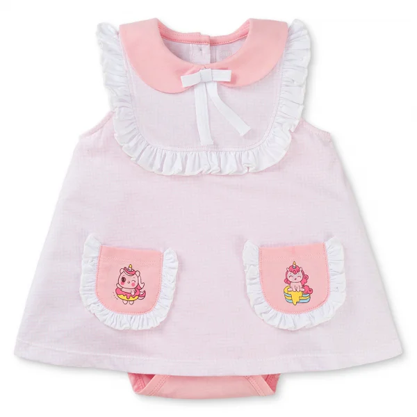 Bodysuit bé gái tam giác bst unicorn Animo VD0825033 (0-9M,Hồng,NN03)