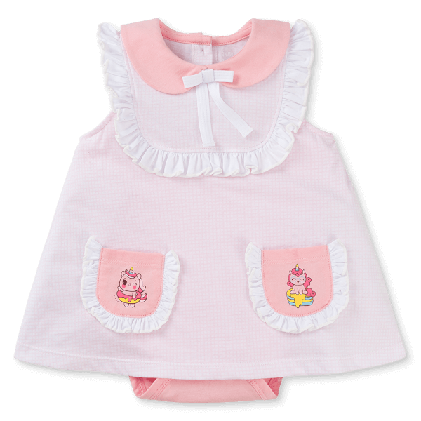 Bodysuit bé gái tam giác bst unicorn Animo VD0825033 (0-9M,Hồng,NN03)