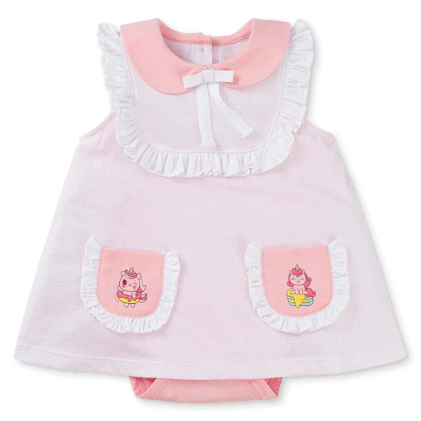 Bodysuit bé gái tam giác bst unicorn Animo VD0825033 (0-9M,Hồng,NN03)