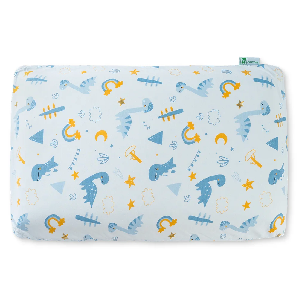 Gối cao su thiên nhiên Oval Baby nửa lõm - Giao hoạ tiết ngẫu nhiên