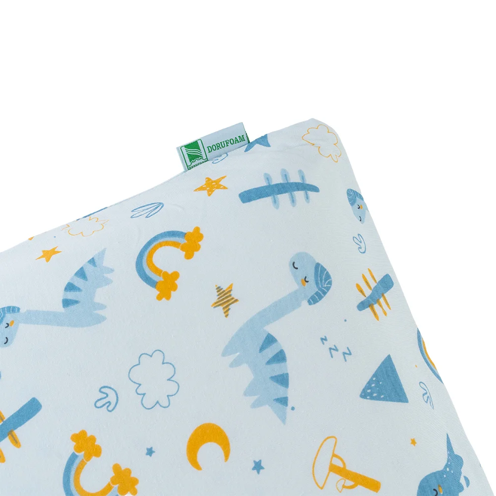 Gối cao su thiên nhiên Oval Baby nửa lõm - Giao hoạ tiết ngẫu nhiên