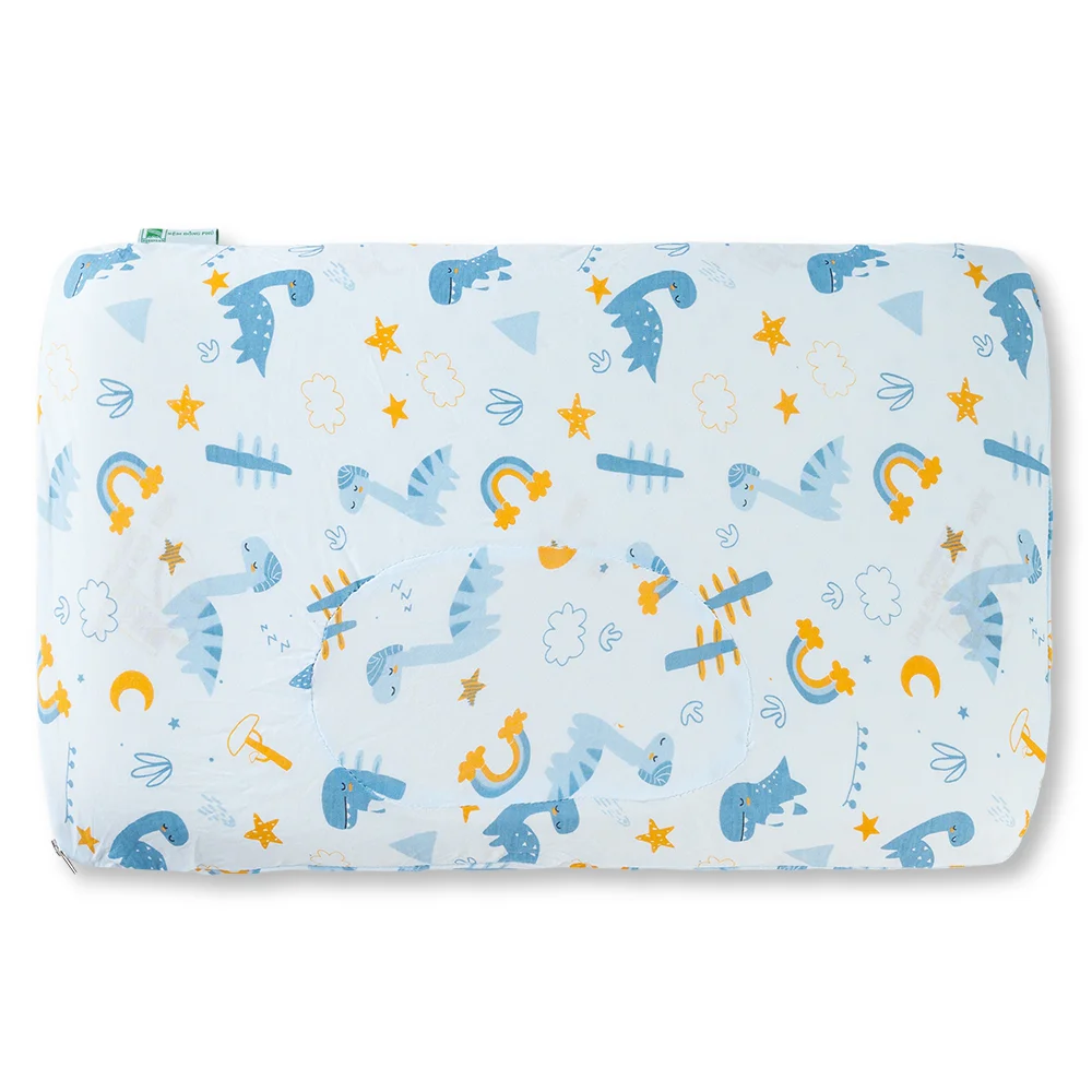 Gối cao su thiên nhiên Oval Baby nửa lõm - Giao hoạ tiết ngẫu nhiên