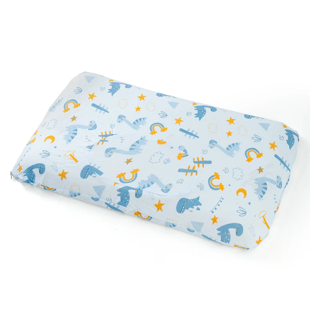 Gối cao su thiên nhiên Oval Baby nửa lõm - Giao hoạ tiết ngẫu nhiên