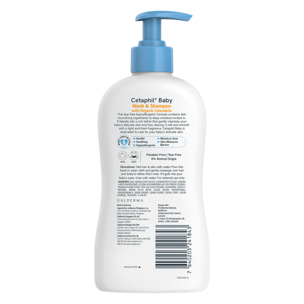 Sữa tắm gội trẻ em tinh chất hoa cúc Cetaphil 400ml