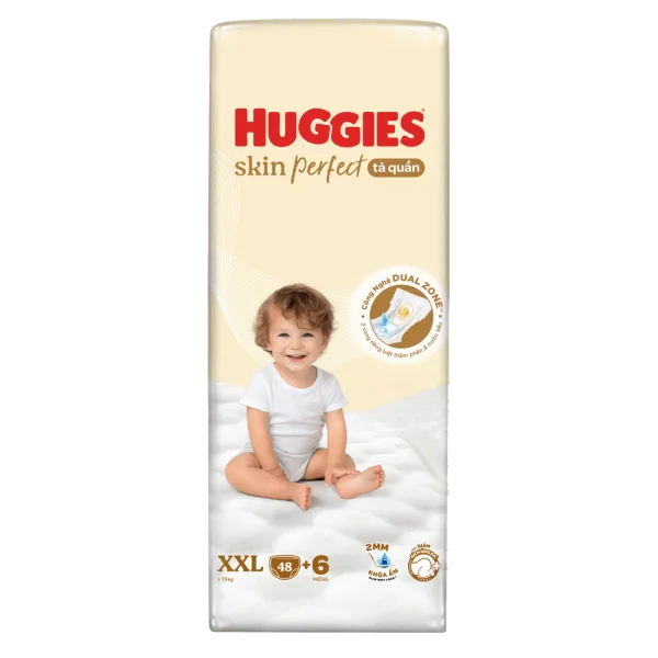 Tã quần Huggies SkinPerfect Pants (XXL, >15kg, 48+6 miếng) (giao bao bì ngẫu nhiên)