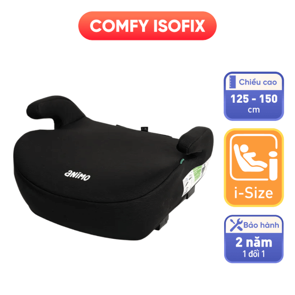 Ghế ngồi ô tô Animo Comfy Isofix (125-150cm, i-size, K11, Coal, booster)