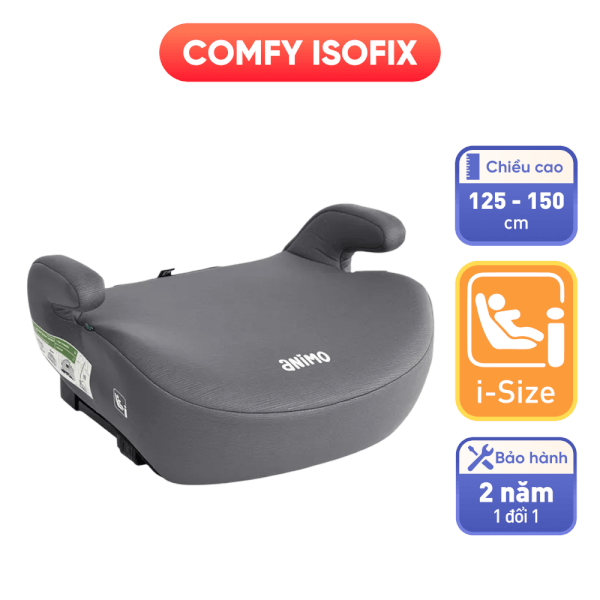 Ghế ngồi ô tô Animo Comfy Isofix (125-150cm, i-size, K11, Steel Gray, booster)