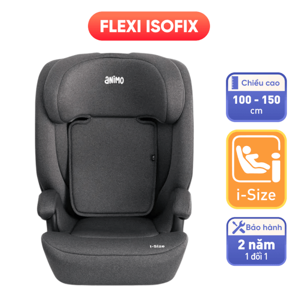Ghế ngồi ô tô Animo Flexi Isofix (100-150cm, i-size, K55, Nickle)