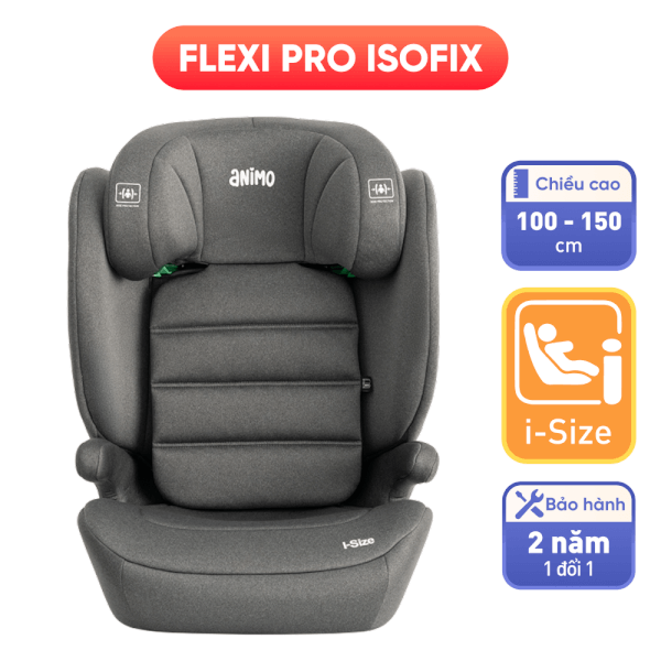 Ghế ngồi ô tô Animo Flexi Pro Isofix (100-150cm, i-size, HB629, Echo)
