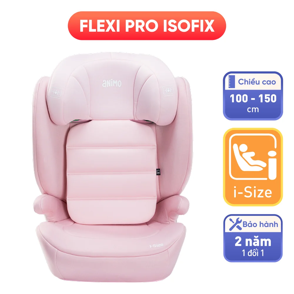 Ghế ngồi ô tô Animo Flexi Pro Isofix (100-150cm, i-size, HB629, Misty)