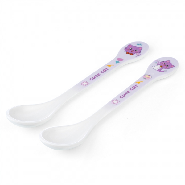 Thìa ăn dặm melamine cao cấp Moreware (2 cái/vỉ, 9013, mèo con)