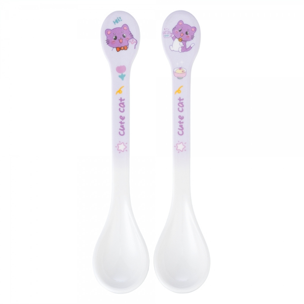 Thìa ăn dặm melamine cao cấp Moreware (2 cái/vỉ, 9013, mèo con)