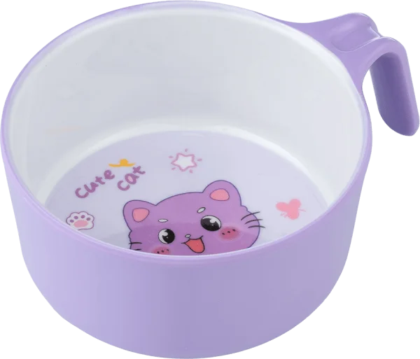 Bát ăn dặm melamine cao cấp Moreware (S1302, 1 tay cầm, mèo con)