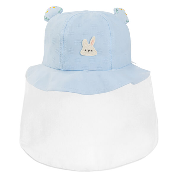 Nón vành tròn khăn voan bé gái 0-12M Animo A2510_MN032 (46cm, Xanh nhạt)