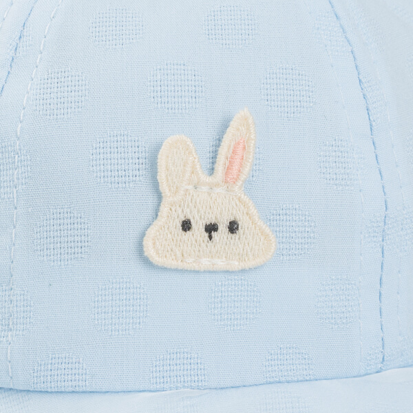 Nón vành tròn khăn voan bé gái 0-12M Animo A2510_MN032 (46cm, Xanh nhạt)