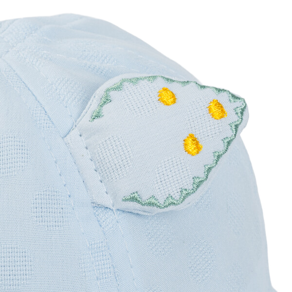 Nón vành tròn khăn voan bé gái 0-12M Animo A2510_MN032 (46cm, Xanh nhạt)