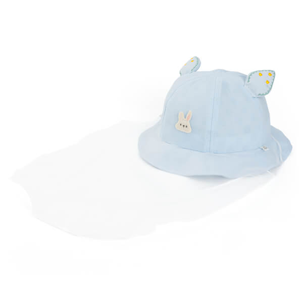 Nón vành tròn khăn voan bé gái 0-12M Animo A2510_MN032 (46cm, Xanh nhạt)