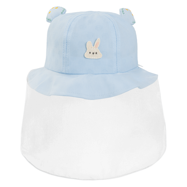 Nón vành tròn khăn voan bé gái 0-12M Animo A2510_MN032 (46cm, Xanh nhạt)