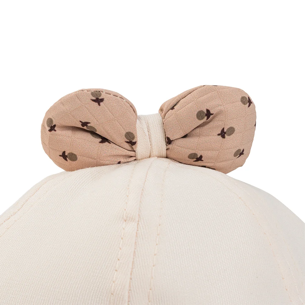 Nón vành tròn khăn voan bé gái 0-12M Animo A2510_MN028 (46cm, Kem)