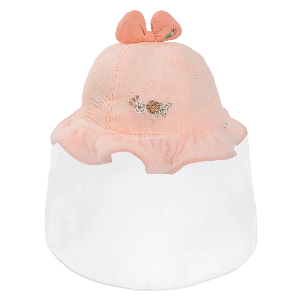 Nón vành tròn khăn voan bé gái 0-12M Animo A2510_MN027 (44cm, Hồng)