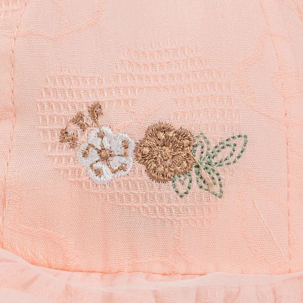 Nón vành tròn khăn voan bé gái 0-12M Animo A2510_MN027 (44cm, Hồng)