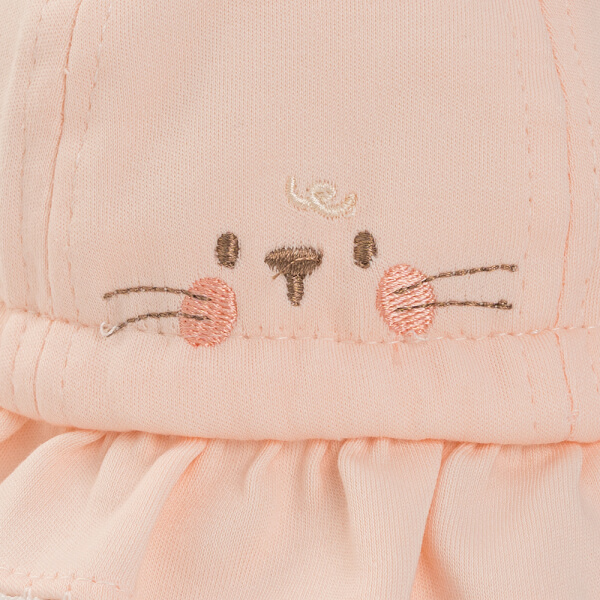 Nón em bé gái 0-12M vành tròn Animo A2510_MN036 (46cm, Hồng nhạt)