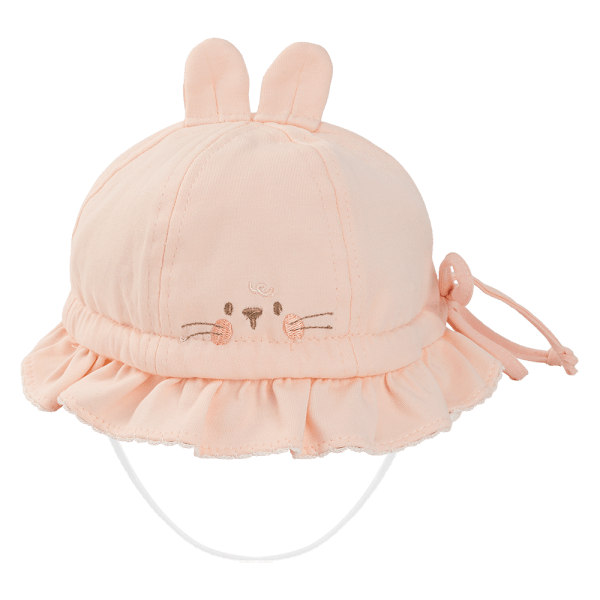 Nón em bé gái 0-12M vành tròn Animo A2510_MN036 (46cm, Hồng nhạt)