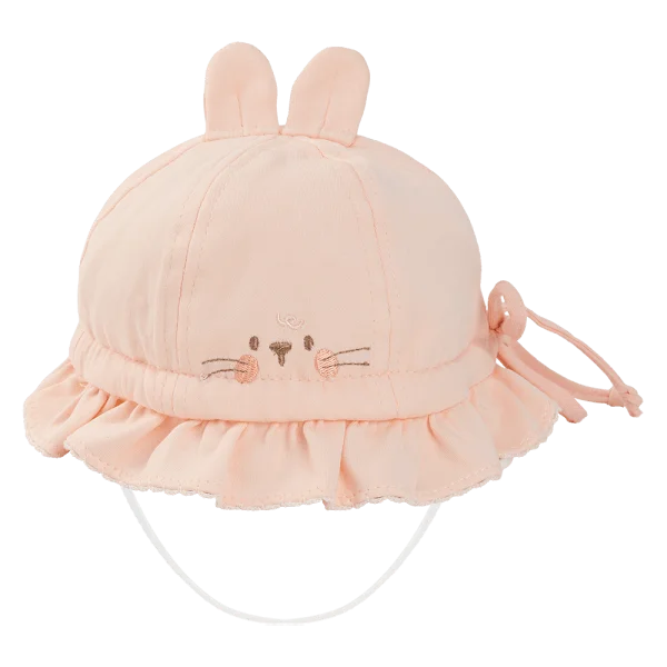 Nón em bé gái 0-12M vành tròn Animo A2510_MN036 (46cm, Hồng nhạt)