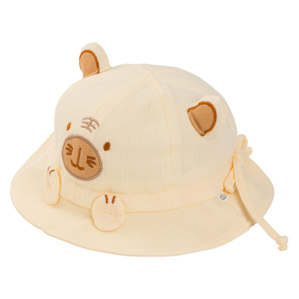 Nón em bé gái 0-12M vành tròn Animo A2510_MN035 (44cm, Vàng nhạt)