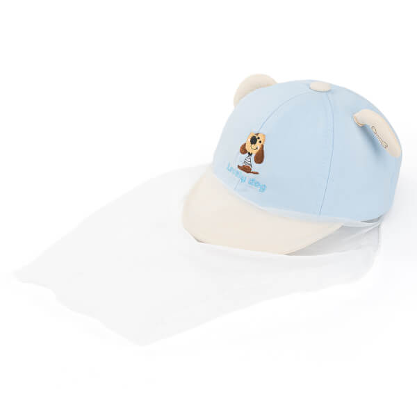 Nón lưỡi trai khăn voan bé trai 0-12M Animo A2510_MN031 (46cm, Xanh dương)