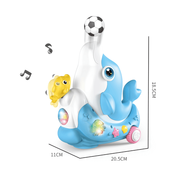 Đồ chơi cá heo vừa chạy vừa thổi bóng và phát nhạc RFD642577 C505
