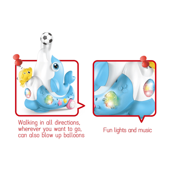 Đồ chơi cá heo vừa chạy vừa thổi bóng và phát nhạc RFD642577 C505