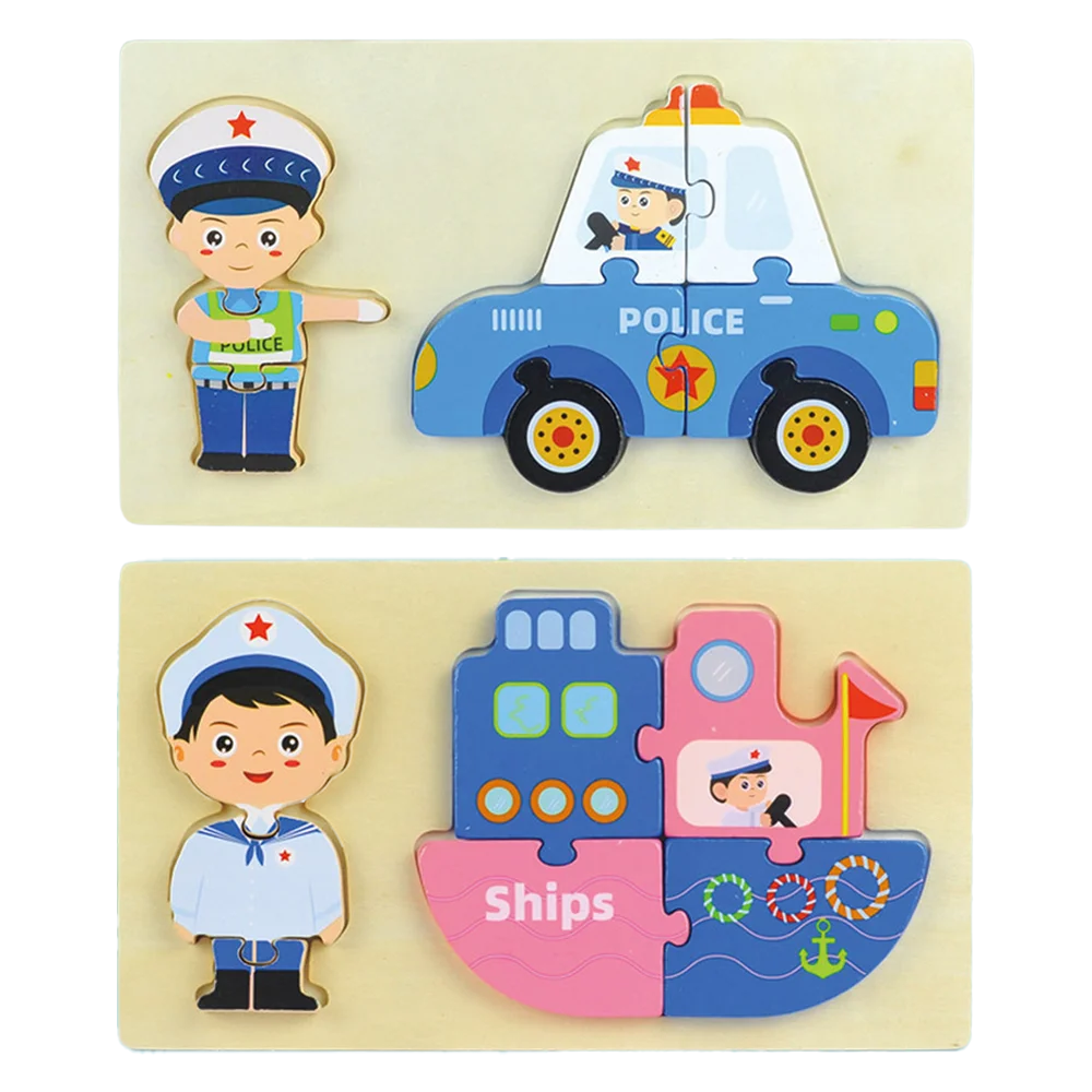 Bộ ghép hình gỗ 2in1 nghề nghiệp và xe RFD689293 C508