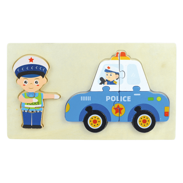 Bộ ghép hình gỗ 2in1 nghề nghiệp và xe RFD689293 C508