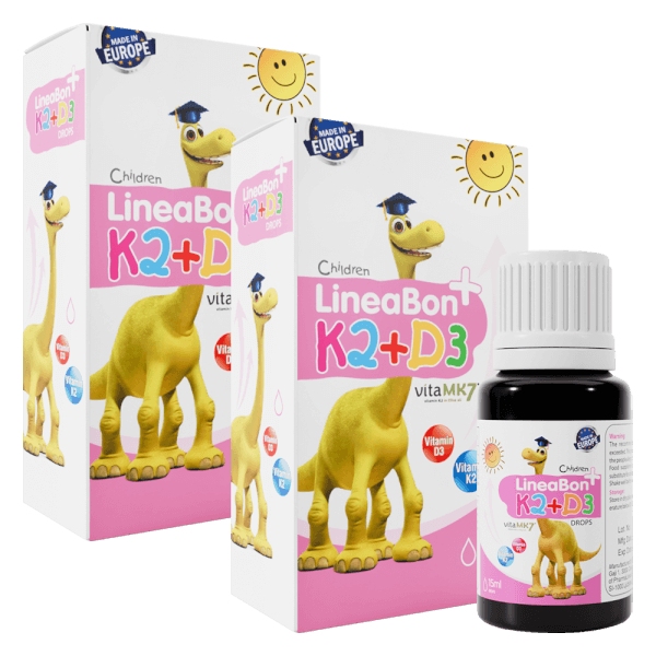 Combo 2 Thực phẩm bảo vệ sức khỏe Lineabon K2+D3 15ml
