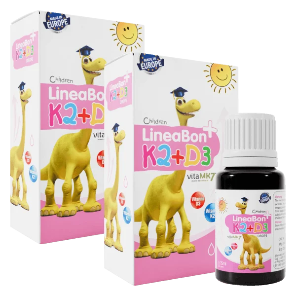 Combo 2 Thực phẩm bảo vệ sức khỏe Lineabon K2+D3 15ml