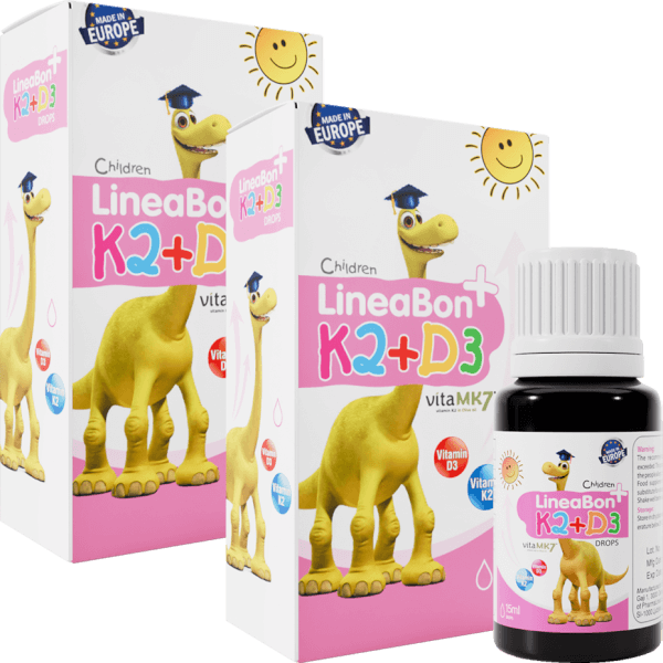Combo 2 Thực phẩm bảo vệ sức khỏe Lineabon K2+D3 15ml