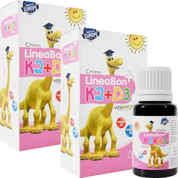 Combo 2 Thực phẩm bảo vệ sức khỏe Lineabon K2+D3 15ml