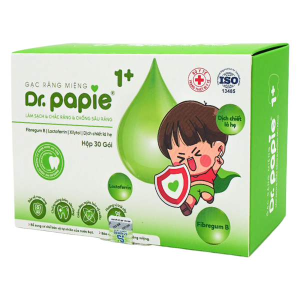 Gạc răng miệng Dr Papie 1+ (30 miếng/ hộp)