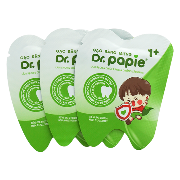 Gạc răng miệng Dr Papie 1+ (30 miếng/ hộp)