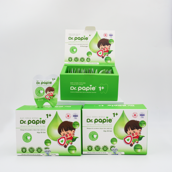 Gạc răng miệng Dr Papie 1+ (30 miếng/ hộp)