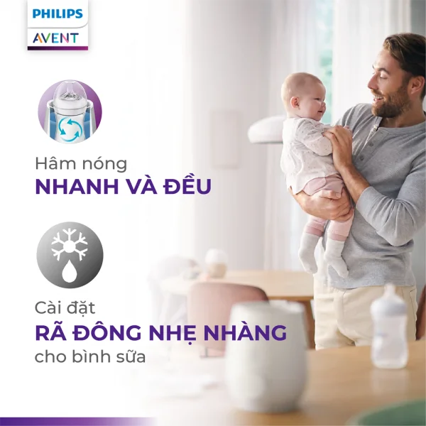 Máy hâm sữa và thức ăn siêu tốc Philips Avent (SCF 355.09)