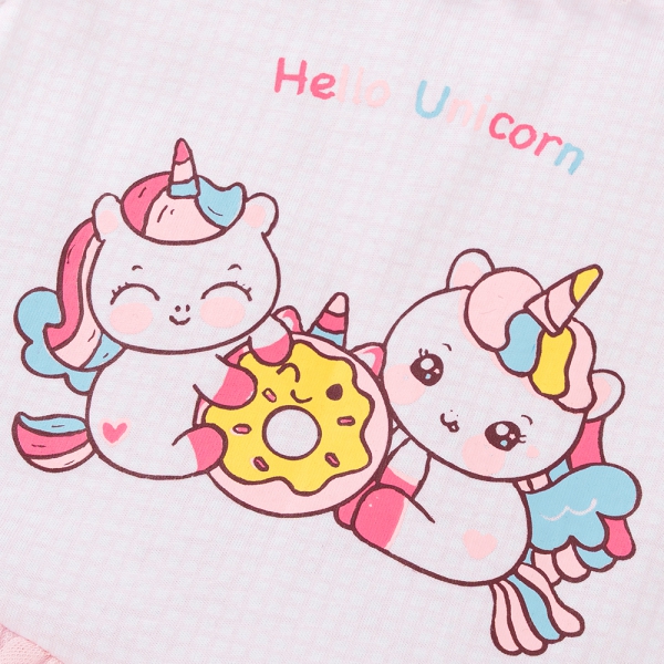 Bodysuit bé gái tam giác bst unicorn Animo VD0825034 (0-9M,Hồng,NN02)