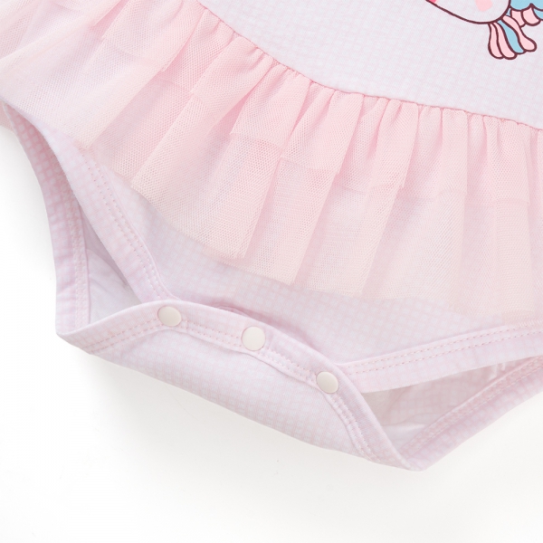 Bodysuit bé gái tam giác bst unicorn Animo VD0825034 (0-9M,Hồng,NN02)