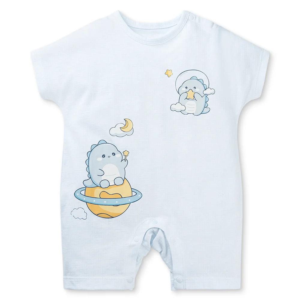 Bodysuit bé trai đùi bst cute dino Animo VD0825051 (0-12M,Xanh nhạt, NN02)