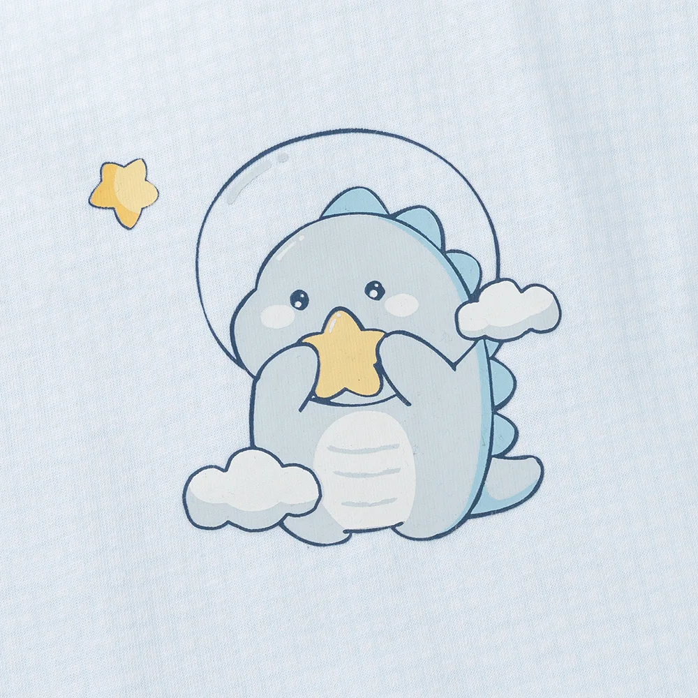 Bodysuit bé trai đùi bst cute dino Animo VD0825051 (0-12M,Xanh nhạt, NN02)