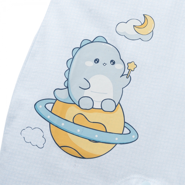 Bodysuit bé trai đùi bst cute dino Animo VD0825051 (0-12M,Xanh nhạt, NN02)