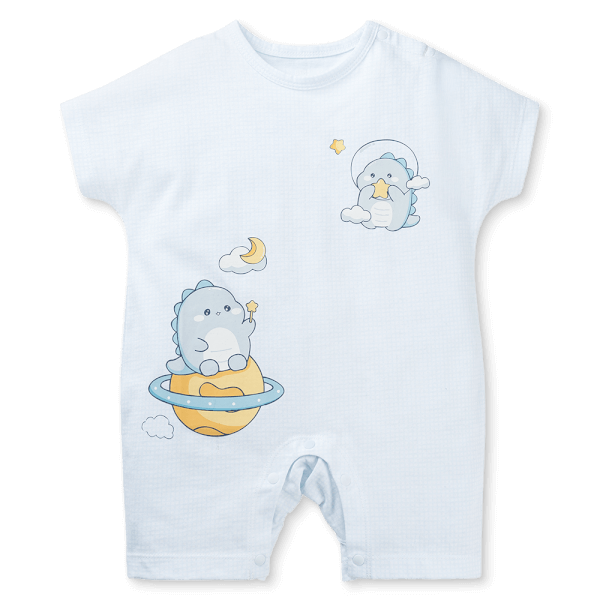 Bodysuit bé trai đùi bst cute dino Animo VD0825051 (0-12M,Xanh nhạt, NN02)