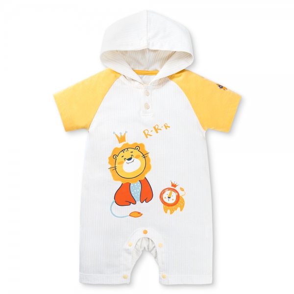 Bodysuit bé trai đùi bst roarrr Animo VD0825045 (0-12M,Vàng nhạt, NN02)